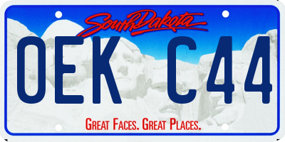 SD license plate 0EKC44