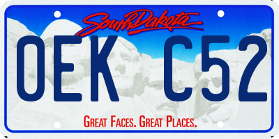 SD license plate 0EKC52