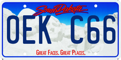 SD license plate 0EKC66