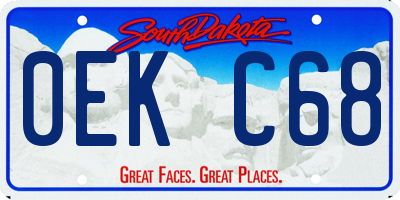 SD license plate 0EKC68