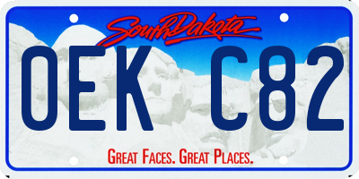 SD license plate 0EKC82