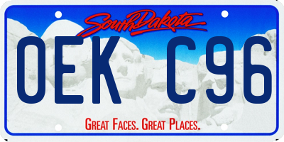 SD license plate 0EKC96