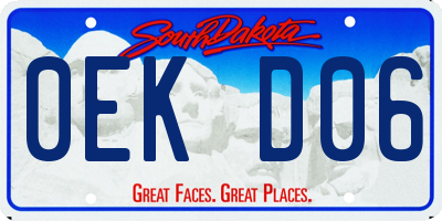 SD license plate 0EKD06