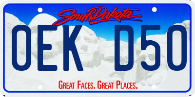 SD license plate 0EKD50