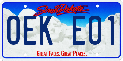 SD license plate 0EKE01