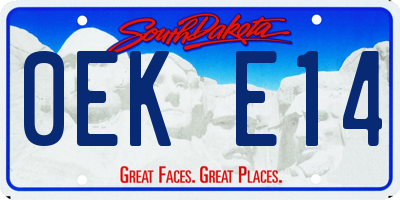 SD license plate 0EKE14