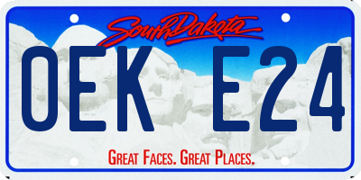 SD license plate 0EKE24