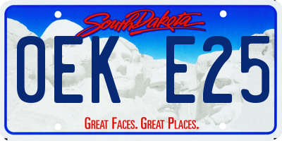 SD license plate 0EKE25