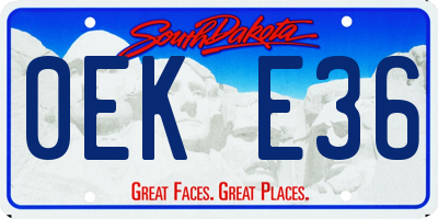 SD license plate 0EKE36
