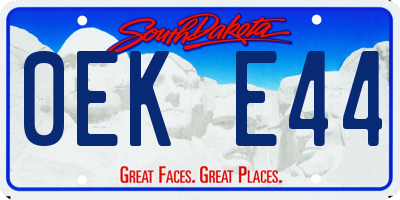 SD license plate 0EKE44