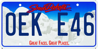 SD license plate 0EKE46