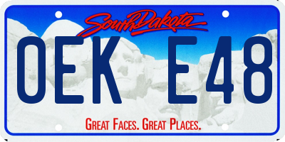 SD license plate 0EKE48