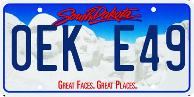 SD license plate 0EKE49
