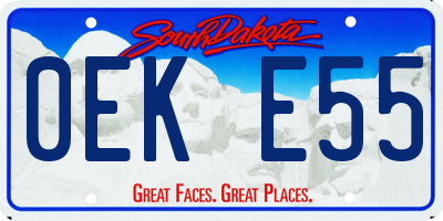 SD license plate 0EKE55