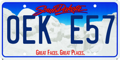 SD license plate 0EKE57