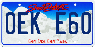 SD license plate 0EKE60