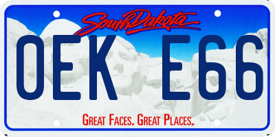 SD license plate 0EKE66