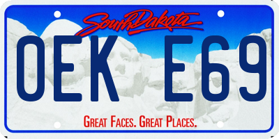 SD license plate 0EKE69