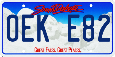 SD license plate 0EKE82
