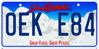 SD license plate 0EKE84