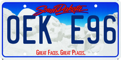 SD license plate 0EKE96