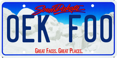 SD license plate 0EKF00