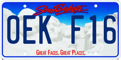 SD license plate 0EKF16