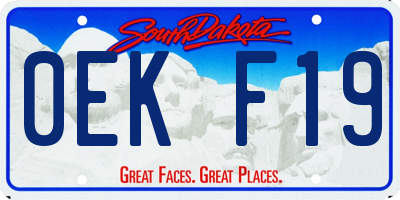 SD license plate 0EKF19