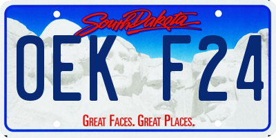 SD license plate 0EKF24