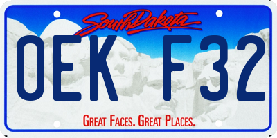 SD license plate 0EKF32