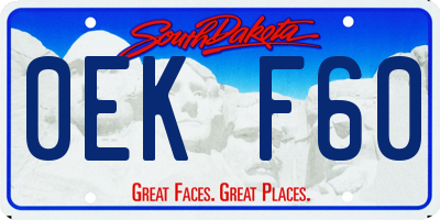 SD license plate 0EKF60