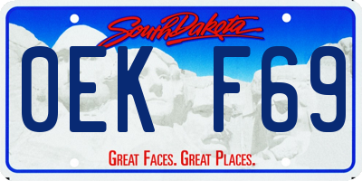SD license plate 0EKF69