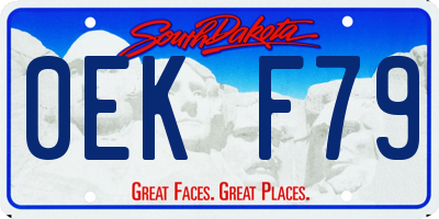 SD license plate 0EKF79