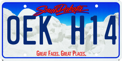 SD license plate 0EKH14