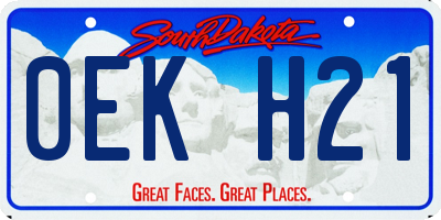 SD license plate 0EKH21