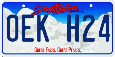 SD license plate 0EKH24