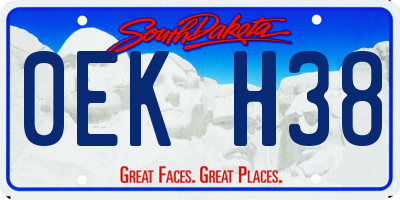 SD license plate 0EKH38