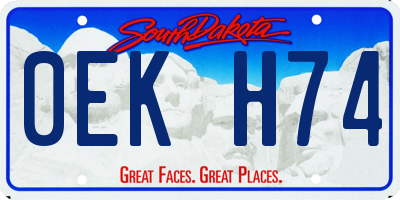 SD license plate 0EKH74