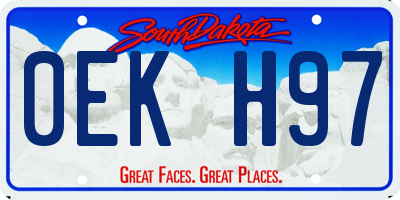 SD license plate 0EKH97
