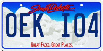 SD license plate 0EKI04