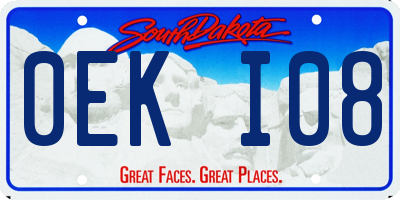 SD license plate 0EKI08