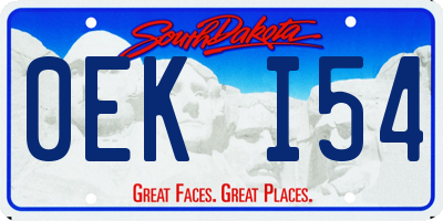 SD license plate 0EKI54