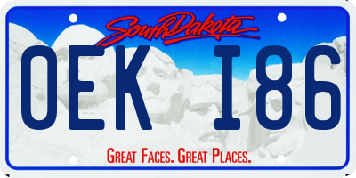 SD license plate 0EKI86