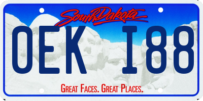 SD license plate 0EKI88