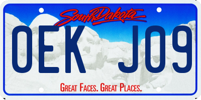 SD license plate 0EKJ09
