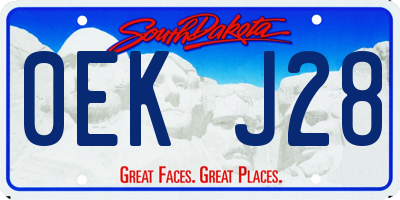 SD license plate 0EKJ28