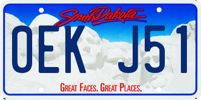 SD license plate 0EKJ51