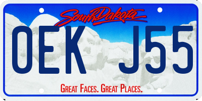 SD license plate 0EKJ55