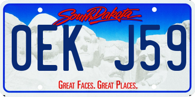 SD license plate 0EKJ59