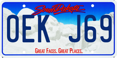 SD license plate 0EKJ69